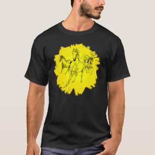 Pferde Pferdemotif Elegante Farbenfrohe Mane Tiere T-Shirt