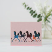 Pferde Postkarte (Stehend Vorderseite)
