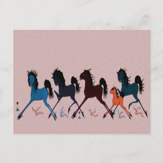 Pferde Postkarte
