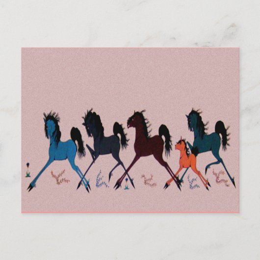 Pferde Postkarte (Vorderseite)