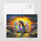 Pferde Postkarte (Vorne/Hinten)