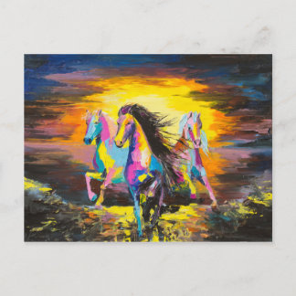 Pferde Postkarte