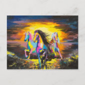 Pferde Postkarte (Vorderseite)