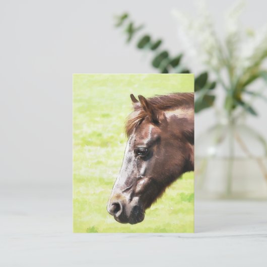 PFERDE POSTKARTE (Stehend Vorderseite)