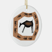 Pferde Primitive Höhlenkunst Keramikornament (Rechts)