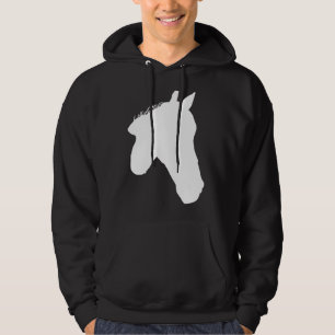 Pferde Print Horse Motif Reitsport Silhouette Hoodie