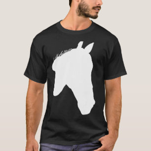 Pferde Print Horse Motif Reitsport Silhouette T-Shirt