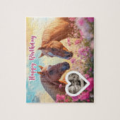 Pferde Puzzle Geburtstag Geschenk Pferdemädchen (Vertikal)