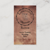 Pferde Ranch anpassbares Logo QR-Code Visitenkarte (Vorderseite)