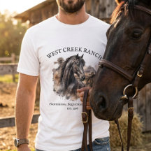 Pferde Ranch Western Equine Personalisiertes T-Shi