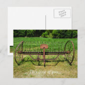 Pferde-Rechen Postkarte (Vorne/Hinten)