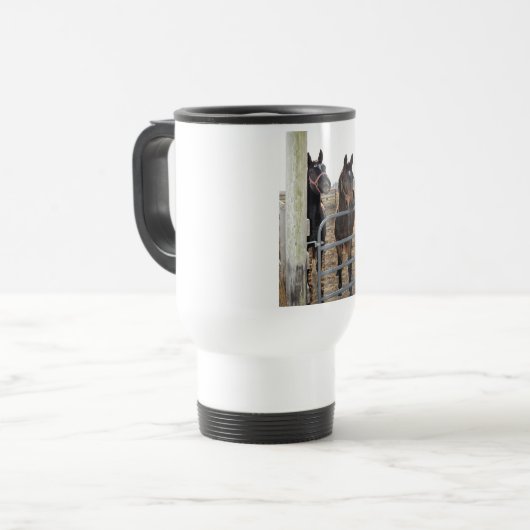 Pferde Reisebecher (Vorderseite Links)