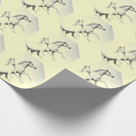 Pferde, Reiterneues Geschenkpapier (Ecke)