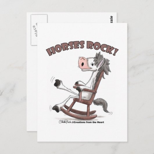 Pferde Rock! Postkarte (Vorne/Hinten)