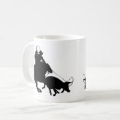 Pferde - Rodeo - Team Roping Kaffeetasse (Vorderseite Links)