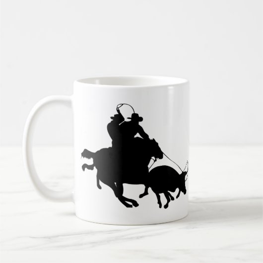 Pferde - Rodeo - Team Roping Kaffeetasse (Links)