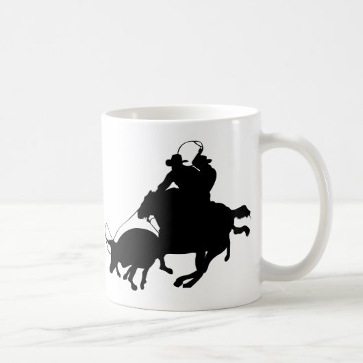 Pferde - Rodeo - Team Roping Kaffeetasse (Rechts)