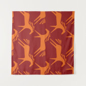 Pferde: Rote nahtlose Reittiere Schönheit. Wandteppich (Vorderseite (Horizontal))