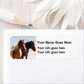 Pferde Rücksendeadressen-Aufkleber (Insitu)