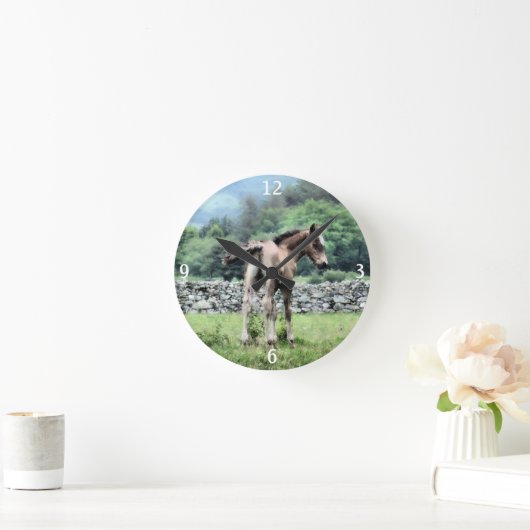 PFERDE RUNDE WANDUHR (Zuhause)
