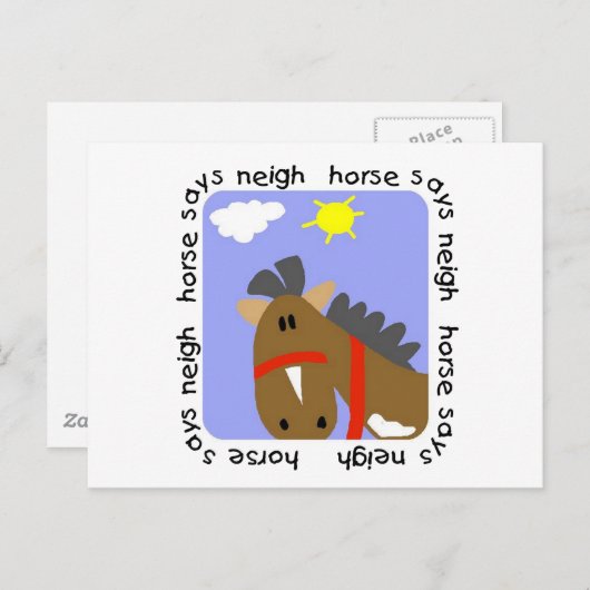 Pferde sagt Neigh Tshirts und Geschenke Postkarte (Vorne/Hinten)