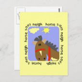 Pferde sagt Neigh Tshirts und Geschenke Postkarte (Vorne/Hinten)