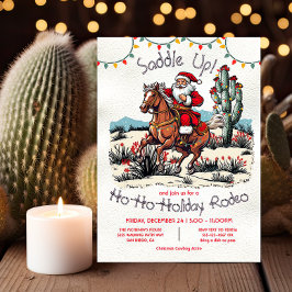Pferde Santa Holiday Rodeo Wüste Weihnachten Party Einladung