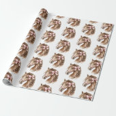 Pferde Schöne Rosa Schleifen Geburtstag Geschenkpapier (Ungerollt)