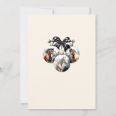 Pferde schwarz und Gold Weihnachten Einladung (Rückseite)