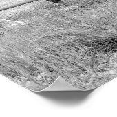 Pferde Schwarz & Weiß — Digitale Fotografie Kunst Poster (Ecke)