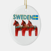 Pferde Schwedens Dala Keramikornament (Rechts)