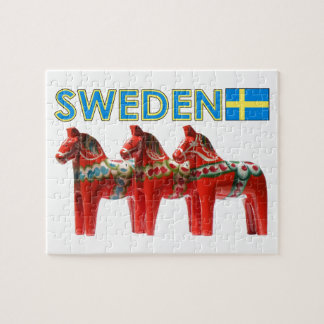 Pferde Schwedens Dala Puzzle