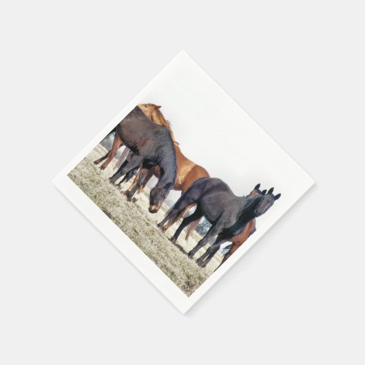 PFERDE SERVIETTE (Ecke)