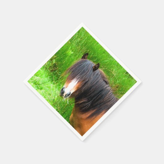 PFERDE SERVIETTE (Ecke)