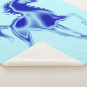 Pferde Sherpa Blanket Blau - Auswahl Farbe Sherpadecke (3/4)