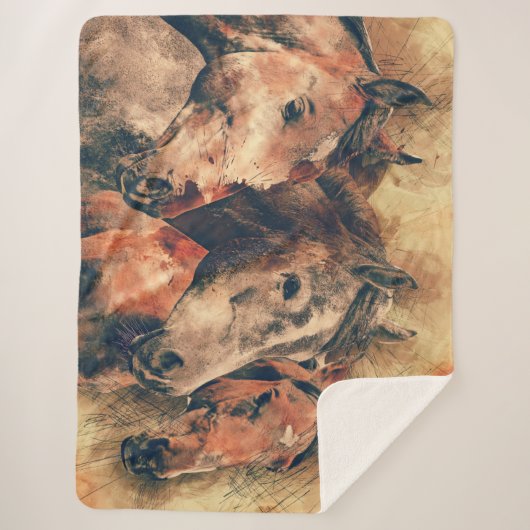 Pferde Sherpadecke (Vorderseite)