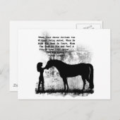 Pferde - Sie sind geliebt Postkarte (Vorne/Hinten)