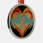 Pferde Silbernes Ornament (Rechts)