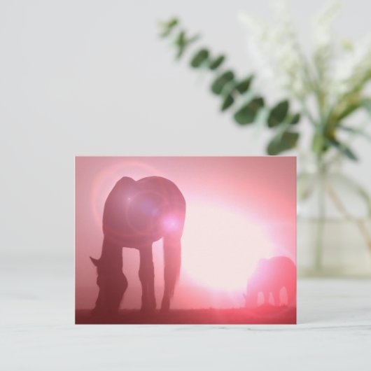 Pferde Silhouette Postkarte (Stehend Vorderseite)