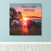 Pferde sind Engel ohne Flügel Leinwanddruck (Insitu (Holzboden))