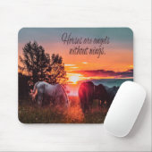 Pferde sind Engel ohne Flügel Mousepad (Mit Mouse)