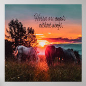 Pferde sind Engel ohne Flügel Poster (Vorne)