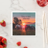 Pferde sind Engel ohne Flügel Serviette (Beispiel)