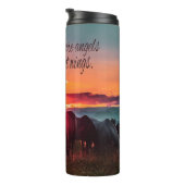 Pferde sind Engel ohne Flügel Thermosbecher (Nach rechts gedreht)