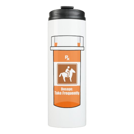 Pferde sind mein Medikament Thermosbecher (Vorderseite)