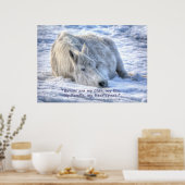 Pferde sind meine Clan Quote Mare Asleep Motiviere Poster (Küche)