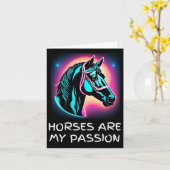 Pferde sind meine Pion Reitfreunde Reitpferde Karte (Gelbe Blume)