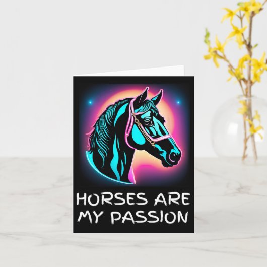 Pferde sind meine Pion Reitfreunde Reitpferde Karte (Gelbe Blume)