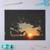 Pferde Sonnenuntergang Dekoupage Tissue Seidenpapier (Basteln)