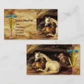 PFERDE, SONSTIGE TIERE, KADUCEUS VETERINÄRSYMBOL VISITENKARTE (Vorne/Hinten)